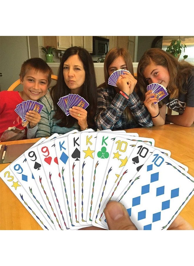 PLUSPOINT - PLUSPOINT Five Crowns Card Game,The Game Isn't Over Until The Kings Go Wild!,5 Suited Rummy-Style Card Game Family Game for Traveling for Ages 8+ - Image 1