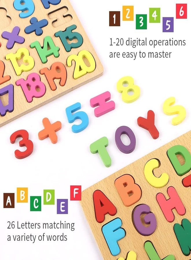 TS WITH TECHSUN Wooden Learning Educational Board for Kids, Alphabet & Number & Shape Puzzles for Kids, Educational Toys for Toddlers & Preschoolers, ABCD Puzzle Set (Alphabets, Numbers, Shapes) - Image 4