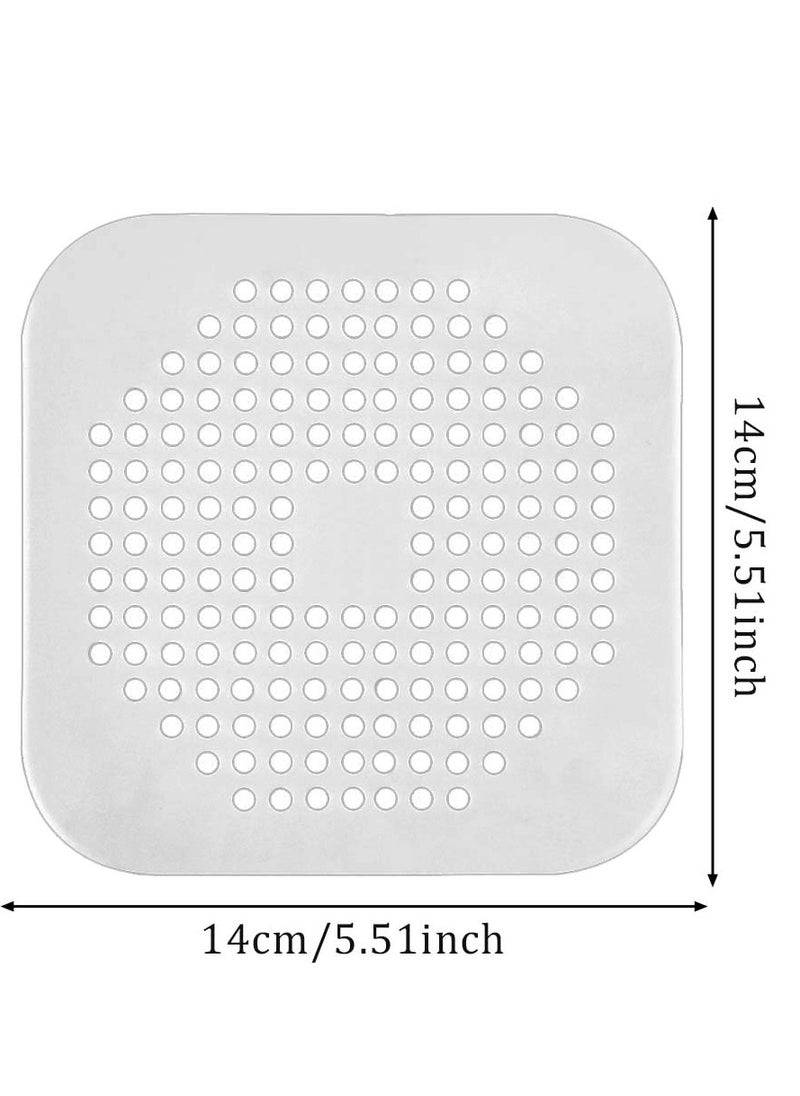 Daytoyz 4 Pcs Silicone Drain Protector, Silicone Shower Drain Covers with Sucker Sink Filter Drain Strainer Drain Protector Hair Catcher Bath Plug for Bathroom Bathtub Kitchen(White, Gray)  - Image 3