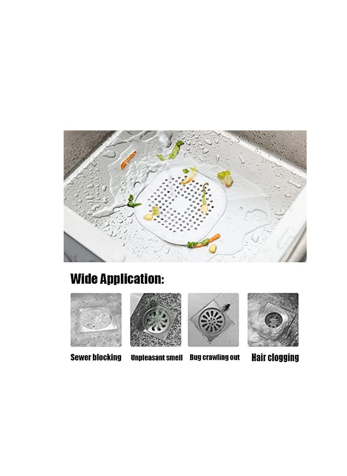 Daytoyz 4 Pcs Silicone Drain Protector, Silicone Shower Drain Covers with Sucker Sink Filter Drain Strainer Drain Protector Hair Catcher Bath Plug for Bathroom Bathtub Kitchen(White, Gray)  - Image 4