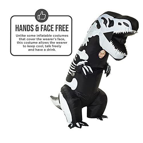 Morph Skeleton Inflatable Dinosaur Costume Kids, Blow Up Dinosaur Outfit for Boys, Boys Halloween Costume, Halloween Costumes for Kids - Image 3