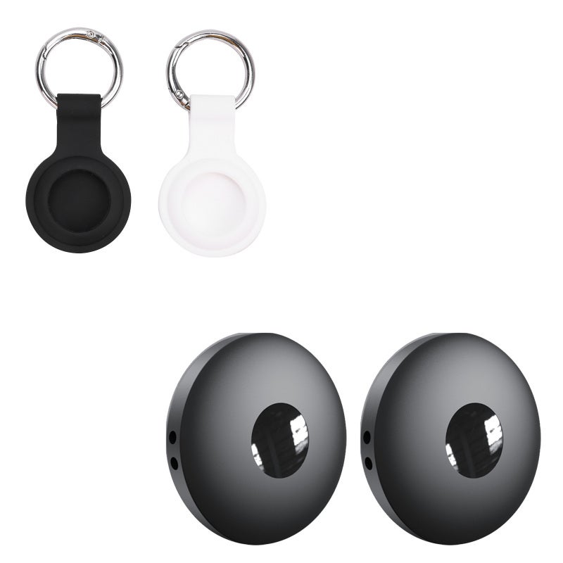 Bluetooth Locator Tracker 2pcs Black - MFi Certified Accurate Search Global Location Ultra-Long Standby Up To 10 Months One-Click Recall For Apple Device Users Pet & Item Loss Prevention - Image 1