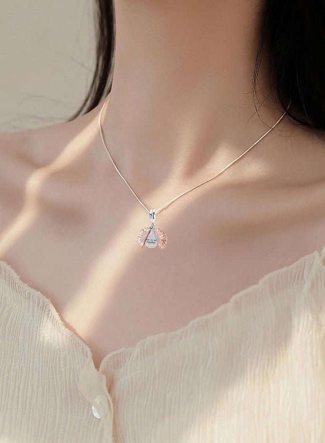 OutstandLong Sunflower Charm for Pandora Bracelets You are My Sunshine Rose Gold Dangle Bead Charms Locket for Friend - Image 4