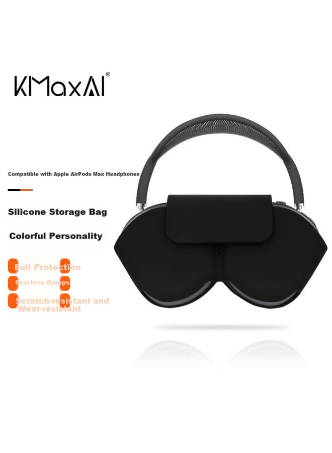 Kmaxai Sleep Case For Apple Airpods Max, Headphone Silicone Protective Cover, Ultra-thin Shell, Scratch-resistant And Shockproof, Simple Soft Case, Black - Image 1