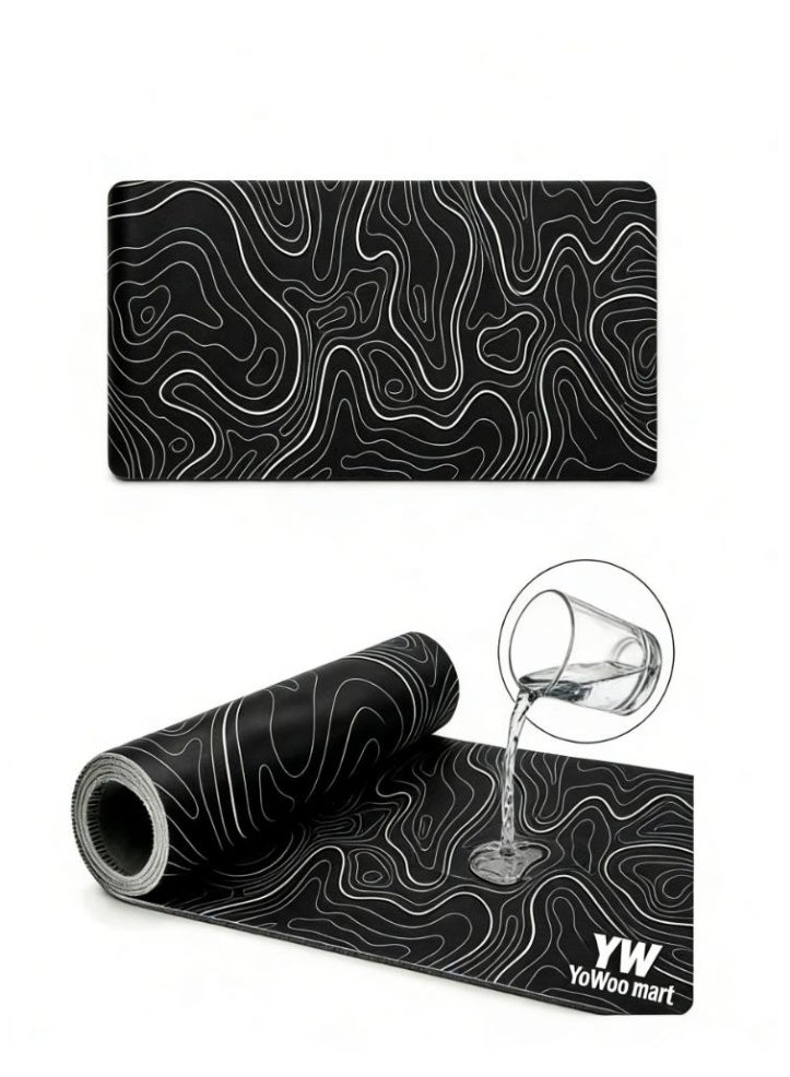 لوحة ماوس مقاومة للماء للألعاب – لوحة ماوس كبيرة ممتدة مانعة للانزلاق للاعبين، سطح دقيق، تصميم متين، لوحة ماوس لأجهزة الكمبيوتر المحمولة للألعاب، لوحة ماوس كبيرة للمكتب، لوحة مفاتيح الكمبيوتر الشخصي مانعة للانزلاق 900 * 400 * 3 مم، سماكة أكبر، حصيرة طاولة مطاطية فائقة، حواف مصممة للماوس ولوحة المفاتيح، للألعاب في المنزل والمكتب - Image 2