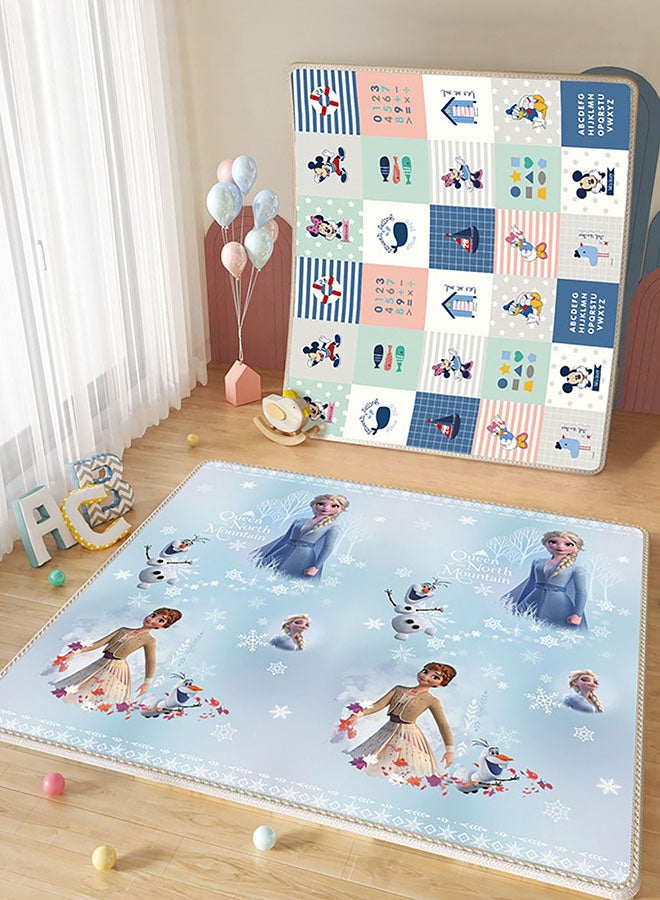 Galaxy سجاد لعب قابل للعكس من جالاكسي للأطفال - سمك 1 سم، غير سام ومقاوم للماء | سجادة لعب كبيرة قابلة للطي بموضوع مجمد مع طباعة حيوانات وغابة على الجانبين | سجادة فوم آمنة للأطفال والرضع - Image 3