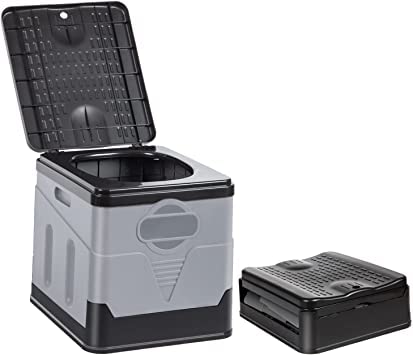 Dhadh Portable Toilet for Adults Camping,Portable Travel Toilet with Lid,Foldable Portable Emergency Potty for Car/Outdoor - Image 1