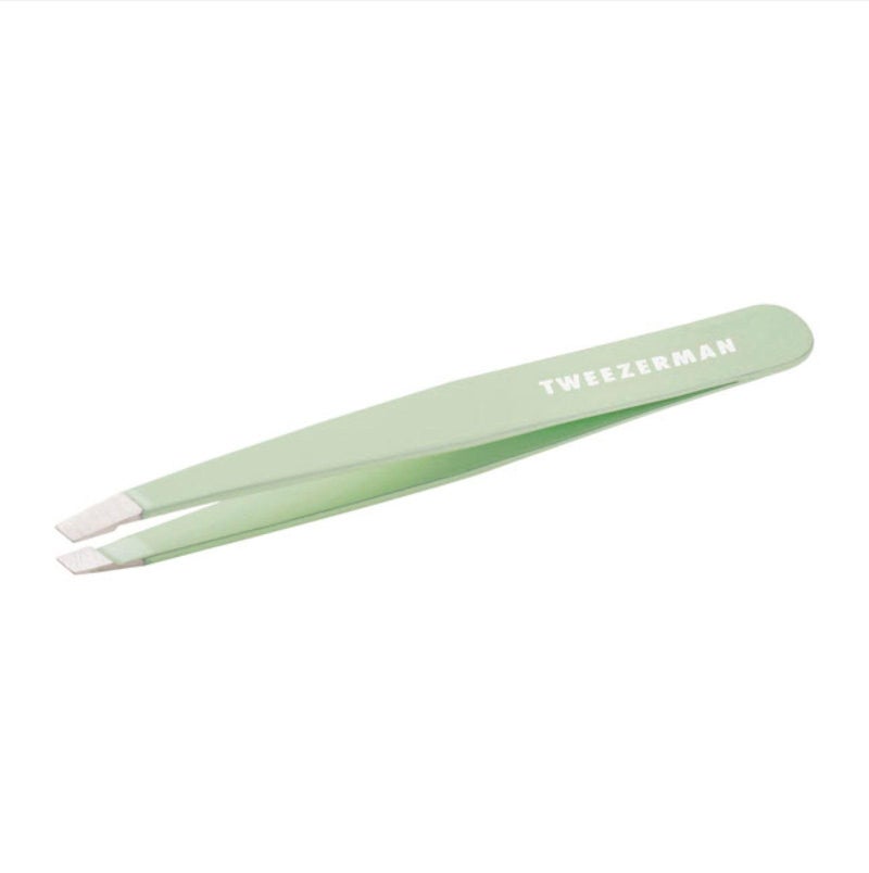 Tweezerman Stainless Steel Slant Tweezer Eyebrow Tweezers for Women and Men Pistachio - Image 2