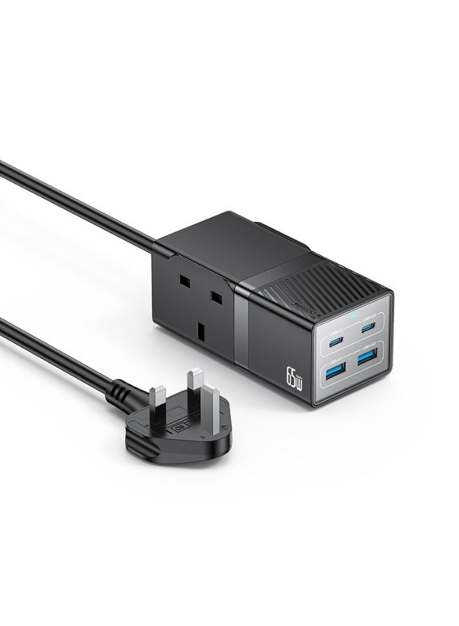 Beauenty Multi-plug USB European standard plug-in PD65W household compact and portable plug-in board - Image 2