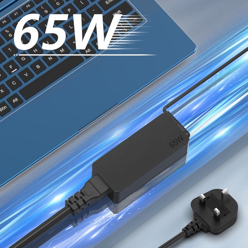 شاحن عالمي 65W 45W Type-C لأجهزة الكمبيوتر المحمولة متوافق مع سلسلة Hp Lenovo Asus Samsung Acer Google Chromebook، كابل محول طاقة USB-C - Image 3