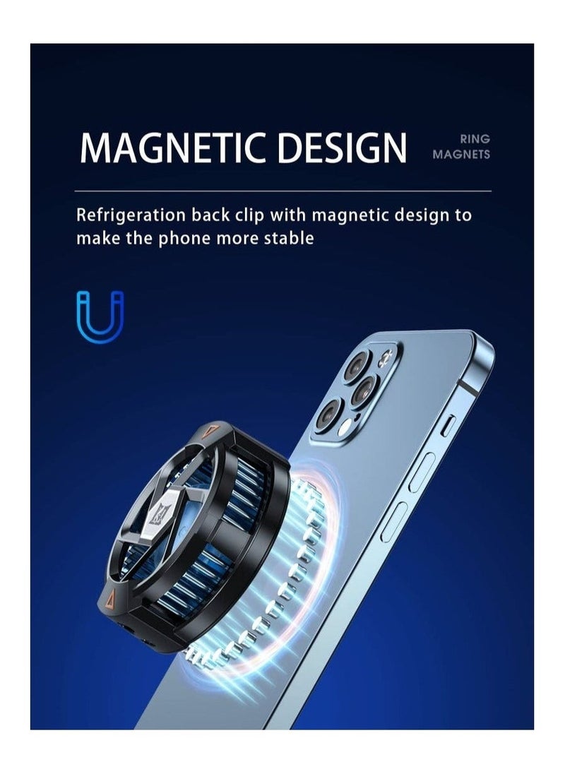 Phone Cooler Semiconductor Cooling Fan Compatible with Magsafe Portable Noiseless Cooling Game Artifact for PUBG Live Vlog for iOS or Android 4 to 6.7 Inch Phones  - Image 4