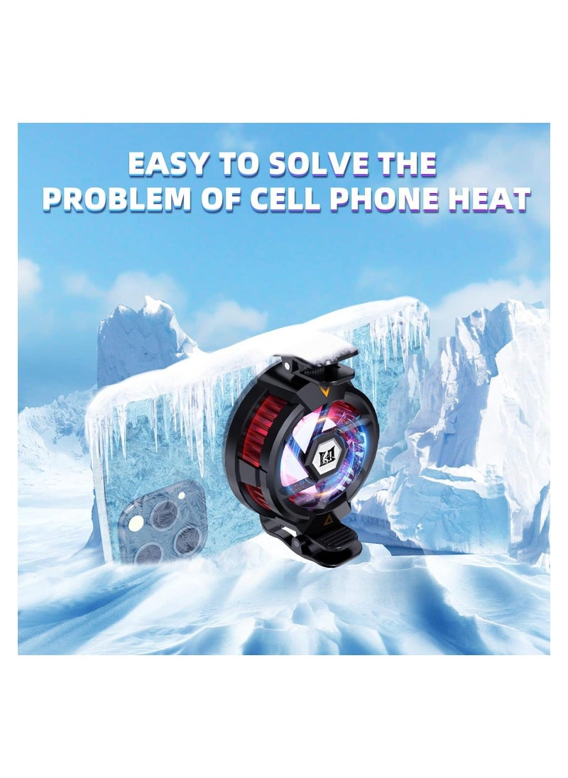 Phone Cooler Semiconductor Cooling Fan Compatible with Magsafe Portable Noiseless Cooling Game Artifact for PUBG Live Vlog for iOS or Android 4 to 6.7 Inch Phones  - Image 2
