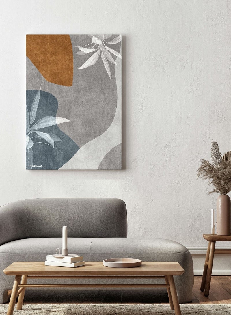 مودكلاس لوحة جدارية كانفس بتصميم ورق شجر - Image 1
