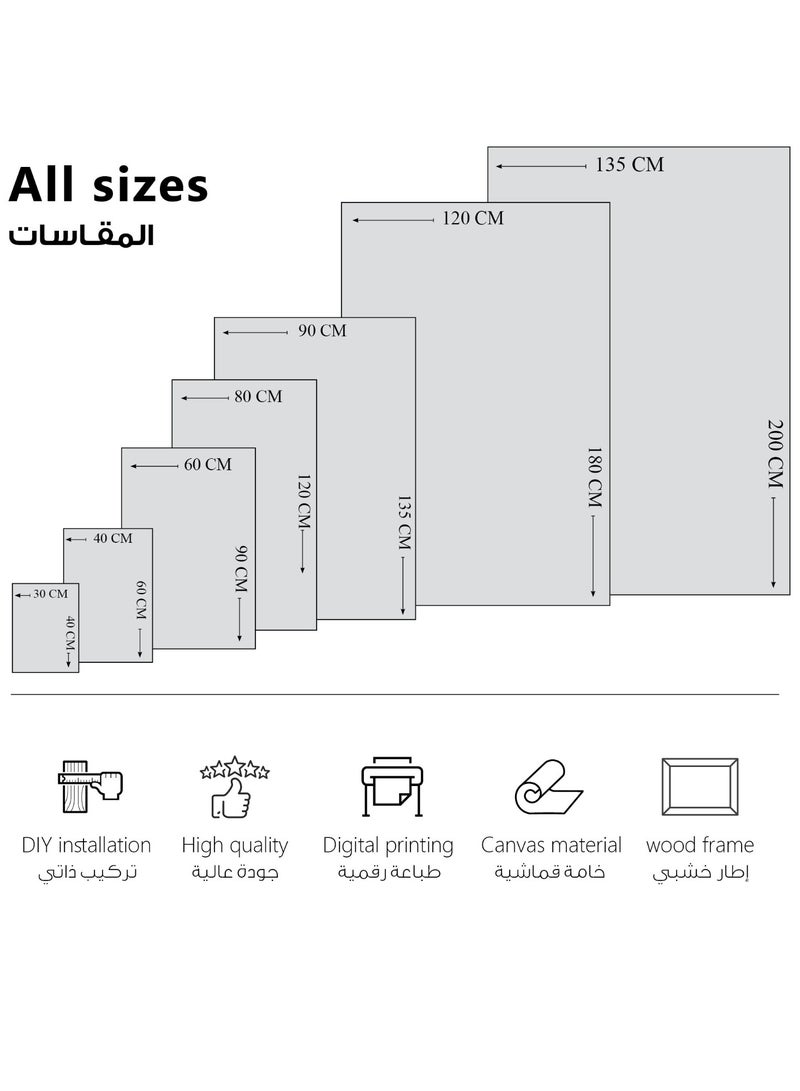 مودكلاس لوحة جدارية كانفس بتصميم ورق شجر - Image 3
