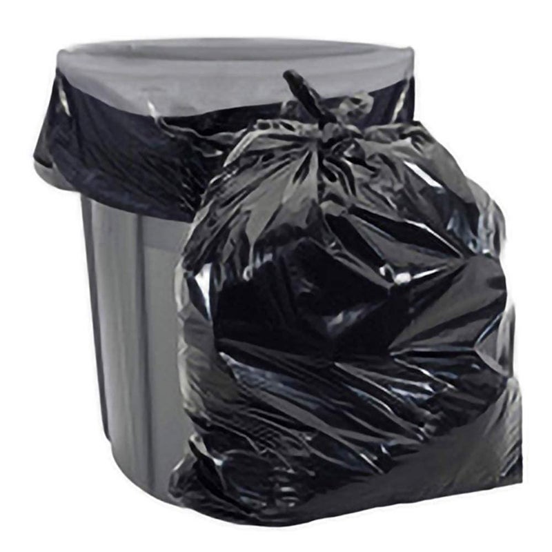 Aluf Plastics 33 Gallon Trash Bags 15 MIL eq Black Heavy Duty Trash Can Liners 33 x 39 Pack of 100 For Contractor Industrial Commercial Outdoor