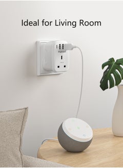 Lencent LENCENT USB Plug Charger UK with 1 Type C and 3 USB Ports, 1 Way Socket Extension, 5-in-1 USB Outlet Plug Extender for Household Appliances, iPhone, Smartphone Tablets, Ideal for Home Office Bedroom  - Image 5