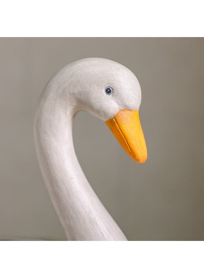 DANUBE HOME مخطط زهور بجعة MGO - وعاء زهور أنيق على شكل بجعة، حاوية زهور مقاومة للعوامل الجوية للبالكونات، الفناء والتصميم الخارجي 34.5×21×37.5 سم - Image 3