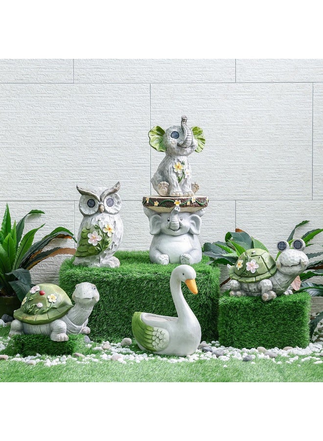 DANUBE HOME مخطط زهور بجعة MGO - وعاء زهور أنيق على شكل بجعة، حاوية زهور مقاومة للعوامل الجوية للبالكونات، الفناء والتصميم الخارجي 34.5×21×37.5 سم - Image 5