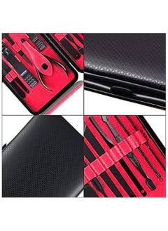 NQOOH Professional Stainless Steel Nail Clipper Set with Leather Case 15 Piece Personal Care Manicure Kit  - Image 3
