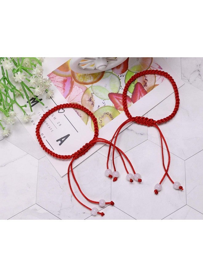PENTA ANGEL Red Hand String Bracelet 12Pcs Adjustable Braided Lucky Cord Bracelet Strap For Protection Success Friendship Graduation Birthday Lovers Gift For Men Women Adults - Image 3