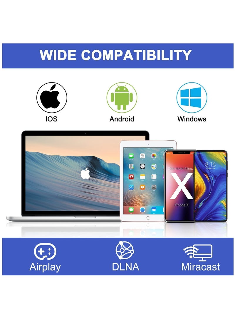 KASTWAVE - Anycast HDMI Wireless Display Adapter - WiFi 1080P Mobile Screen Mirroring Receiver Dongle to TV/Projector Receiver Support Windows Android Mac iOS - Image 1