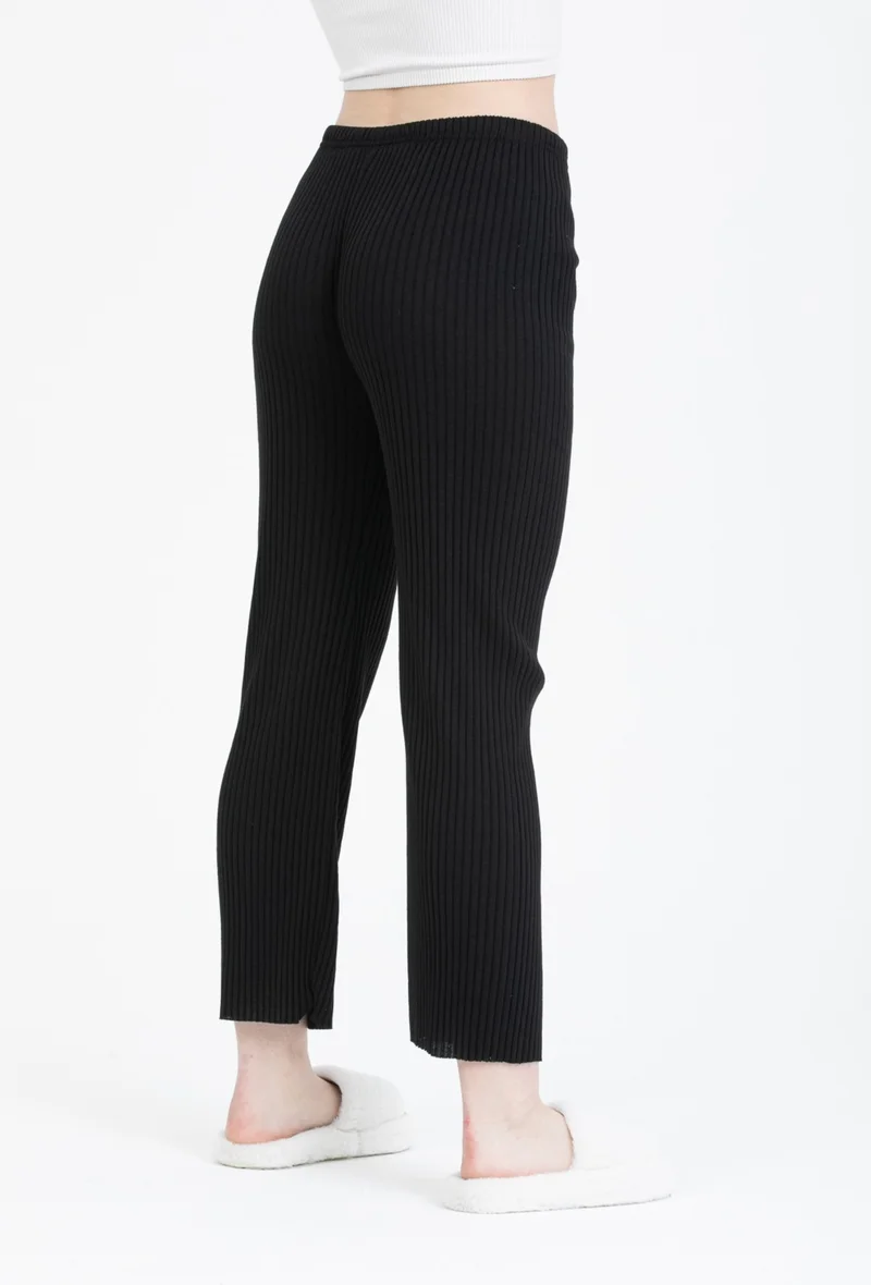 بلونس Ribbed Women's Sports Trousers with Elastic Waist
