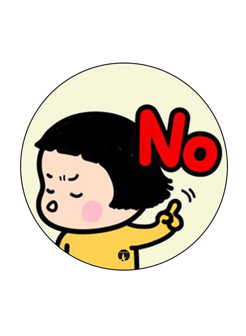 RKN Girl Printed Fridge Magnet Round  Multicolour - Image 1