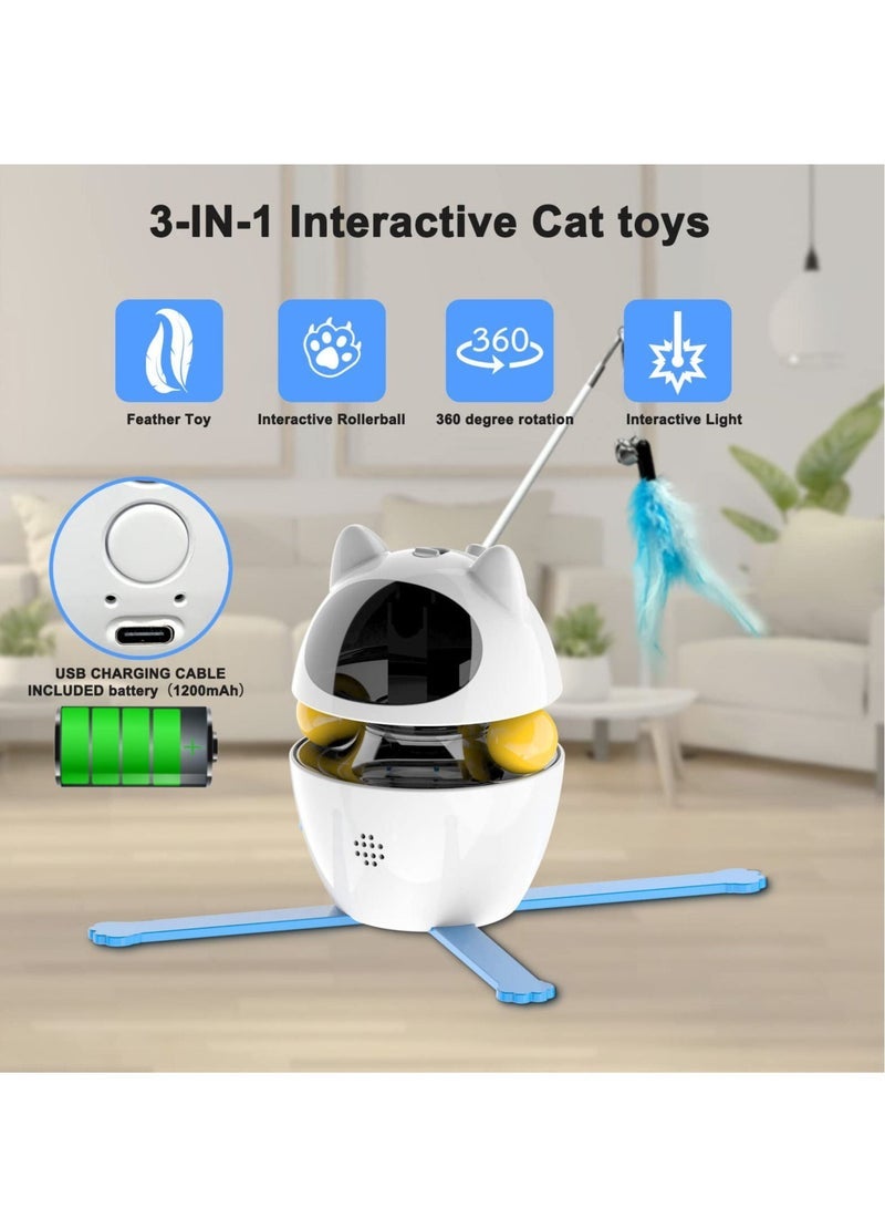 general Cat Toys for Indoor Cats: Rechargeable Automatic Interactive Cat Toy - Electric Robotic Kitten Feather Toys - Adjustable Laser Angle for Exercise, Play Alone, Chasing 5.0 - Image 2