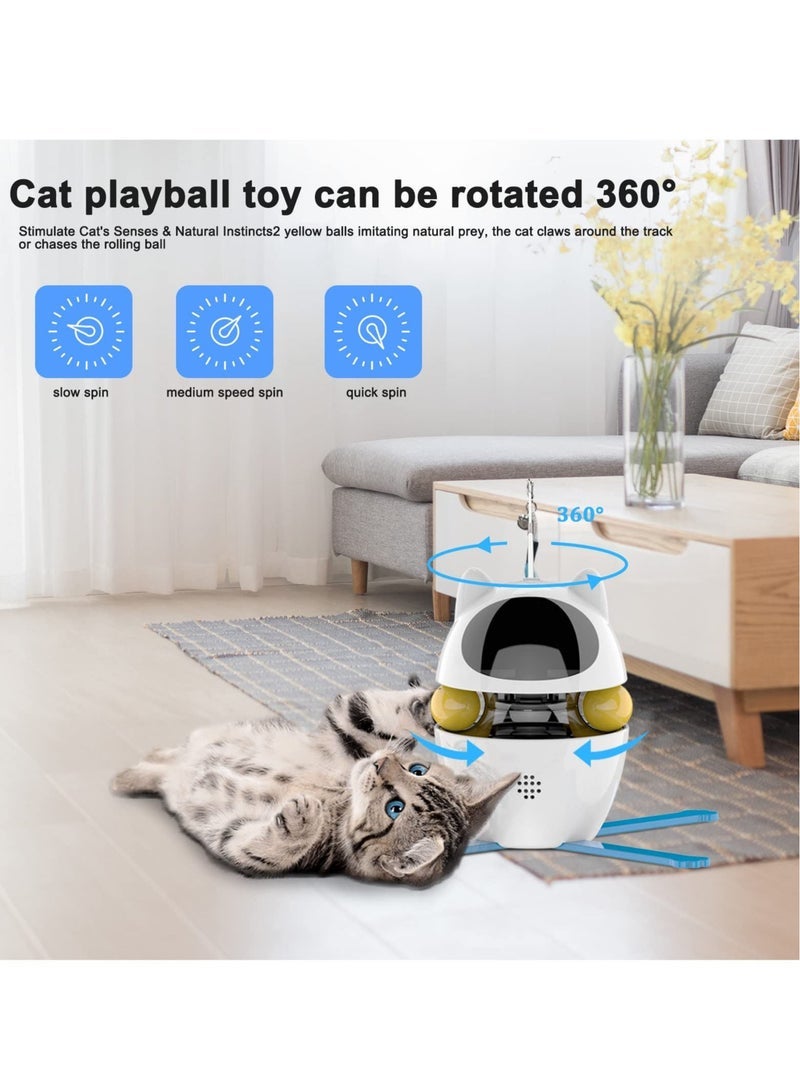 general Cat Toys for Indoor Cats: Rechargeable Automatic Interactive Cat Toy - Electric Robotic Kitten Feather Toys - Adjustable Laser Angle for Exercise, Play Alone, Chasing 5.0 - Image 3