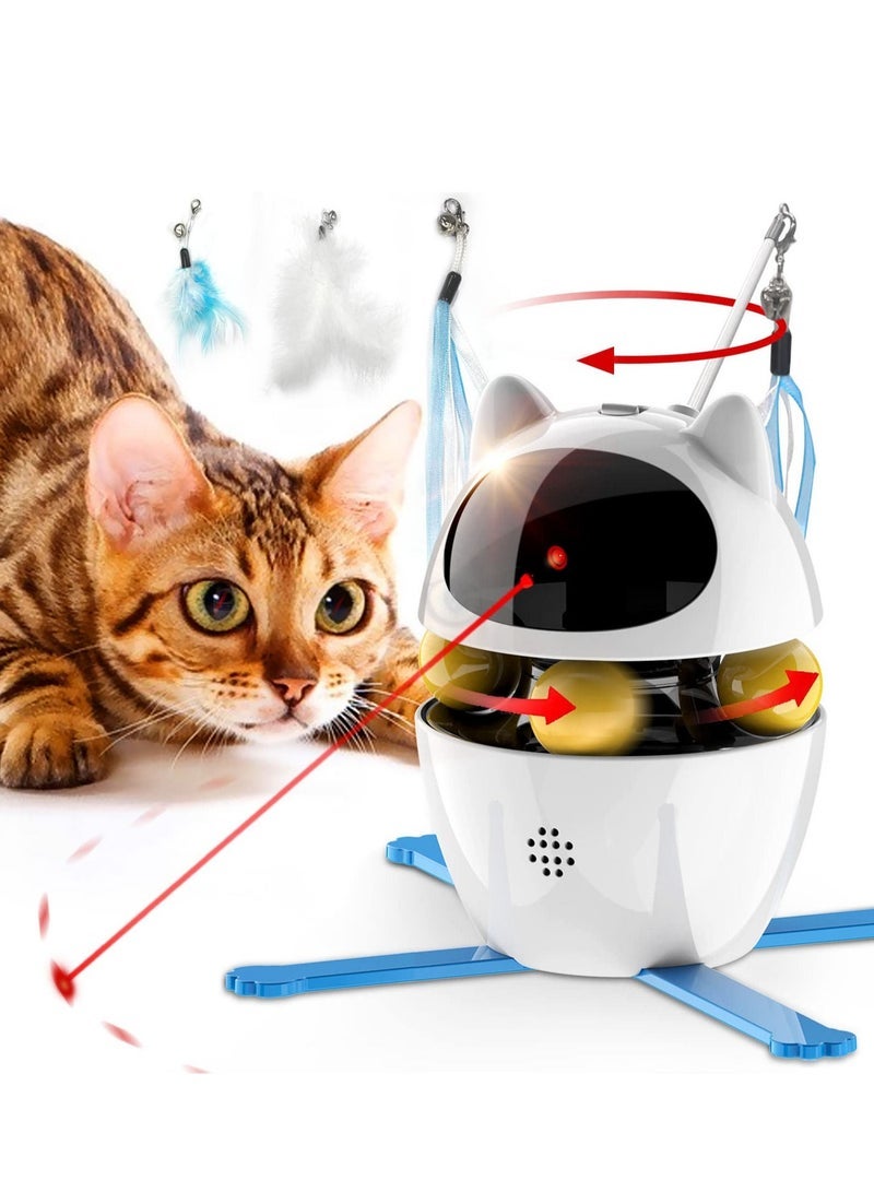 general Cat Toys for Indoor Cats: Rechargeable Automatic Interactive Cat Toy - Electric Robotic Kitten Feather Toys - Adjustable Laser Angle for Exercise, Play Alone, Chasing 5.0 - Image 1