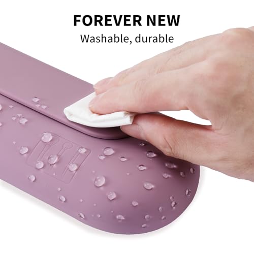 AGIKET Silicone Makeup Brush Holder Travel Cosmetic Bag：Soft Portable Cosmetic Face Brushes Holder with Upgrade Anti-Fall Out Magnetic Closure, Large Travel Makeup Brush Case - Light Purple - Image 5