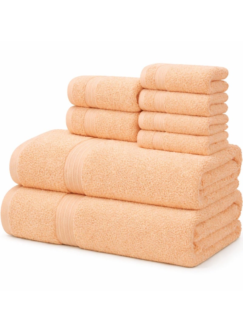 Bliss Casa - 8 Pieces Towel Set - 2 Bath Towels, 2 Hand Towels, and 4 Washcloths, 600 GSM Ring Spun Cotton Highly Absorbent Towels for Bathroom, Shower Towel - Image 3