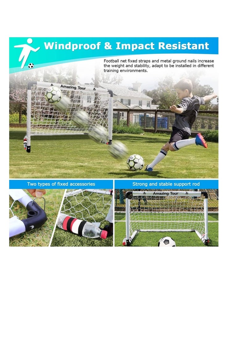 DMG TECH DMG Pop Up Soccer Goal, Portable Football Net for Backyard Training, Includes Pump, Carry Bag & Ball, Kids & Youth Practice Equipment, Outdoor Games & Family Sports Gift - Image 5