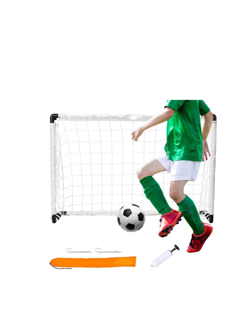 DMG TECH DMG Soccer Goal, No Assembly Required Portable Soccer Goal, with Storage Bag, Pins, Football and Pump Training for Outdoor & Backyard Training Soccer Goals, Lightweight Backyard Workouts for Kids  - Image 1