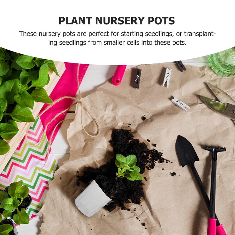 40 Pcs 3.5 Inch Plastic Nursery Pots Small Planters For Seedlings Indoor Gardening - Image 4