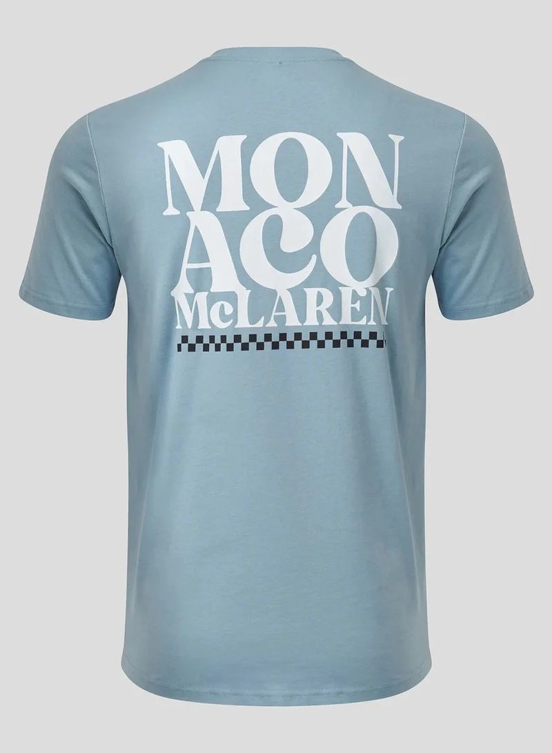 Mclaren Dusty Blue MCLAREN MENS MONACO SLOGAN T-SHIRT for Men | Best Price UAE