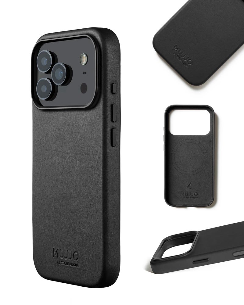 Mujjo Leather Case for iPhone 17 Pro â€“ MagSafe Compatible - Black - Image 2