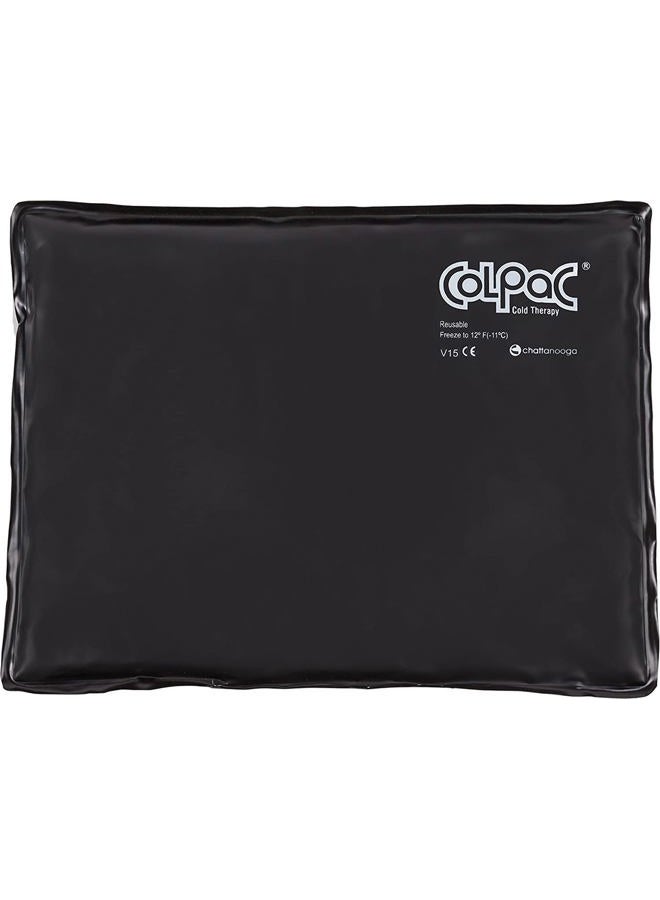Chattanooga ColPac - Reusable Gel Ice Pack - Black Polyurethane - Standard - 10 in x 13.5 in - Cold Therapy - Knee, Arm, Elbow, Shoulder, Back - Aches, Swelling, Bruises, Sprains, Inflammation - Image 1
