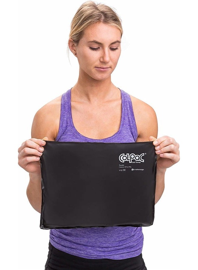 Chattanooga ColPac - Reusable Gel Ice Pack - Black Polyurethane - Standard - 10 in x 13.5 in - Cold Therapy - Knee, Arm, Elbow, Shoulder, Back - Aches, Swelling, Bruises, Sprains, Inflammation - Image 4