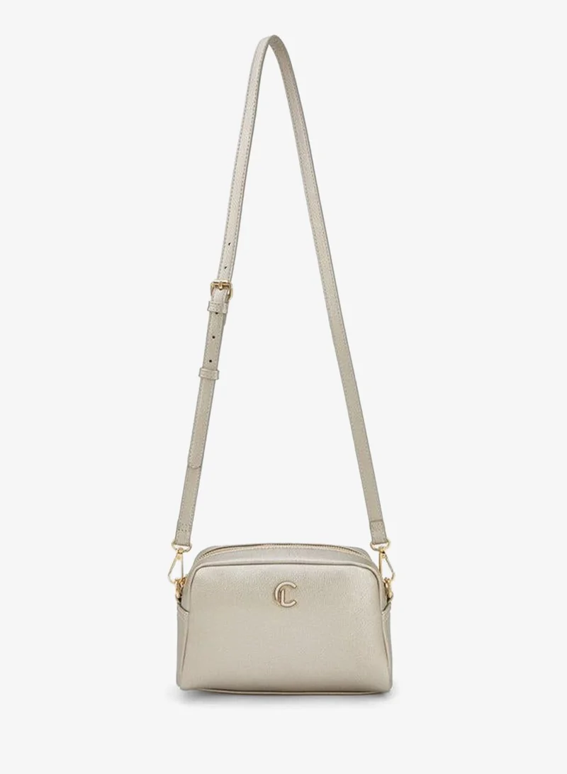 Le Confort Textured Crossbody Bag With Zip Closure