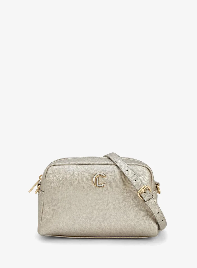 Le Confort Textured Crossbody Bag With Zip Closure