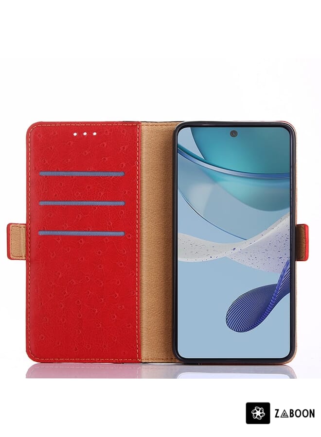 Zaboon Protective Case For Honor X7A Ostrich Texture Horizontal Flip Leather - Image 2