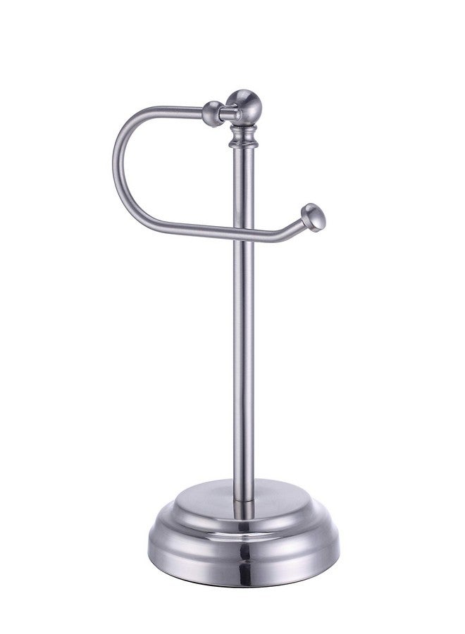 SunnyPoint Heavy Weight Classic Decorative Metal Fingertip Towel Holder Stand for Bathroom, Kitchen, Vanity and Countertops. (Brush Chrome, 13.5" x 5.5" x 5.5" INCH) - Image 5