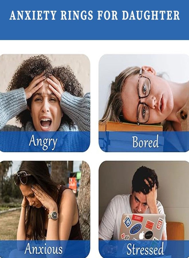 سنتريا خواتم سينتيريا لتخفيف القلق للنساء، مصنوعة من الفضة الإسترليني، قابلة للتعديل، مزودة بخرز، خواتم دوارة لتخفيف التوتر للنساء، مصنوعة من الفضة الإسترليني، بدون أحجار كريمة. - Image 5