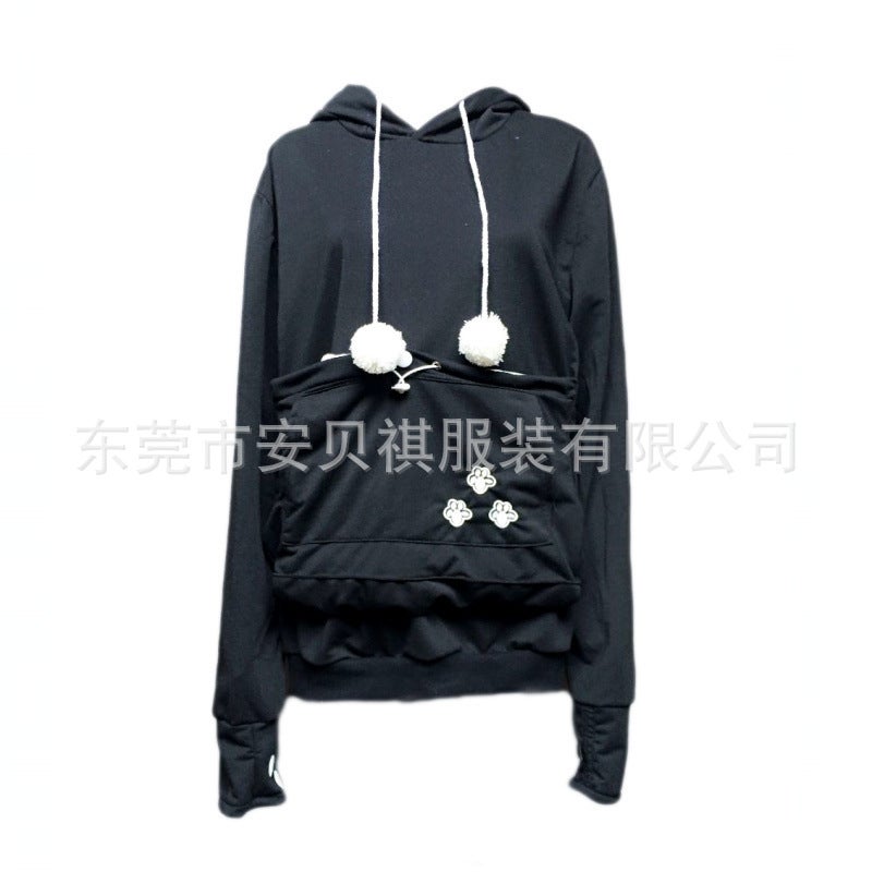 Oversized Pocket Hoodie Autumn Winter Loose Fit Light blue  - Image 3