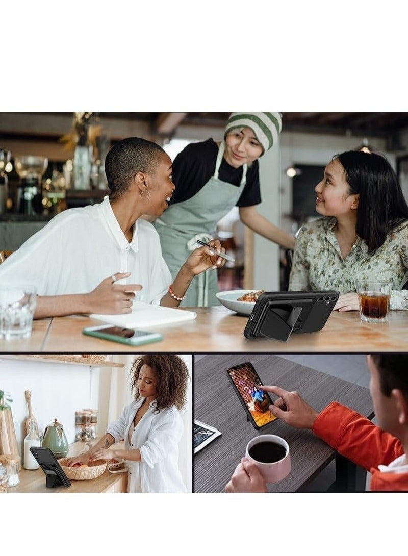 TIGER Samsung Galaxy S25 Case Cover – Magnetic Wallet Card Holder Case with Kickstand Function – Slim Shockproof Protective Phone Case with Soft Grip & Stand Feature – Magnetic Car Mount Compatible – Durable 6.6-Inch Back Cover for Galaxy S25 – Lightweight & Stylish - Image 4