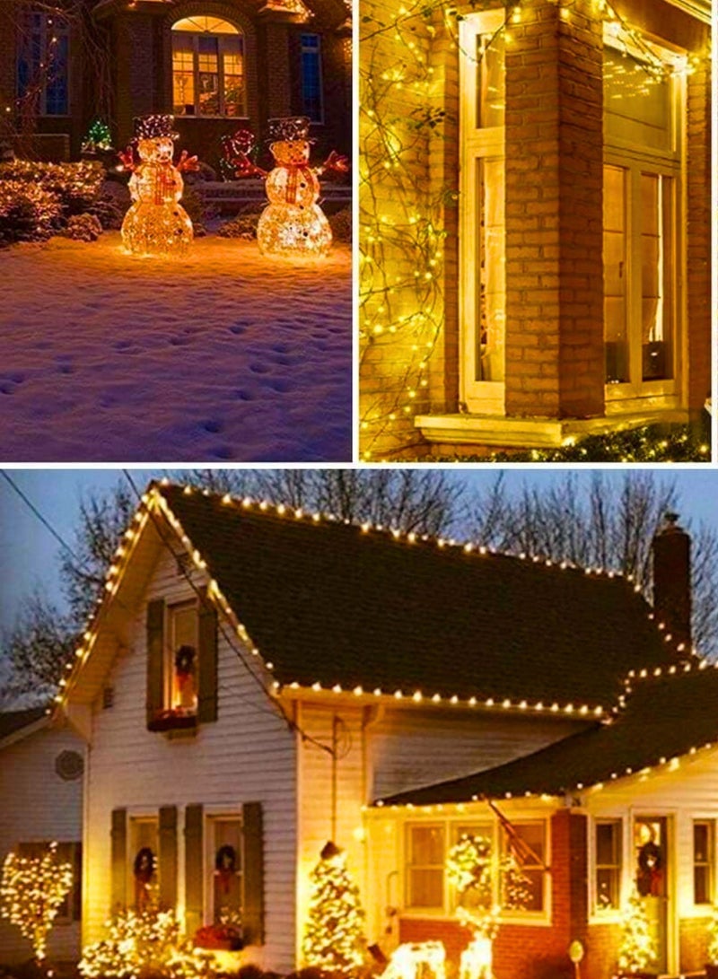 Chase Up Solar String Lights Outdoor, 200 LED Fairy Lights Solar Powered with 8 Modes Waterproof Decorative Copper Wire Lights for Patio Garden Yard Trees Christmas Wedding Party, Warm White - Image 4