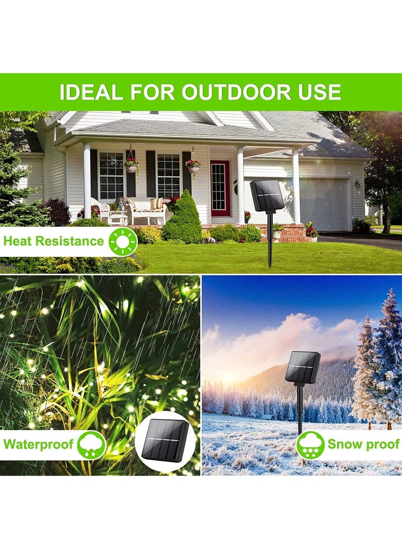 Chase Up Solar String Lights Outdoor, 200 LED Fairy Lights Solar Powered with 8 Modes Waterproof Decorative Copper Wire Lights for Patio Garden Yard Trees Christmas Wedding Party, Warm White - Image 3