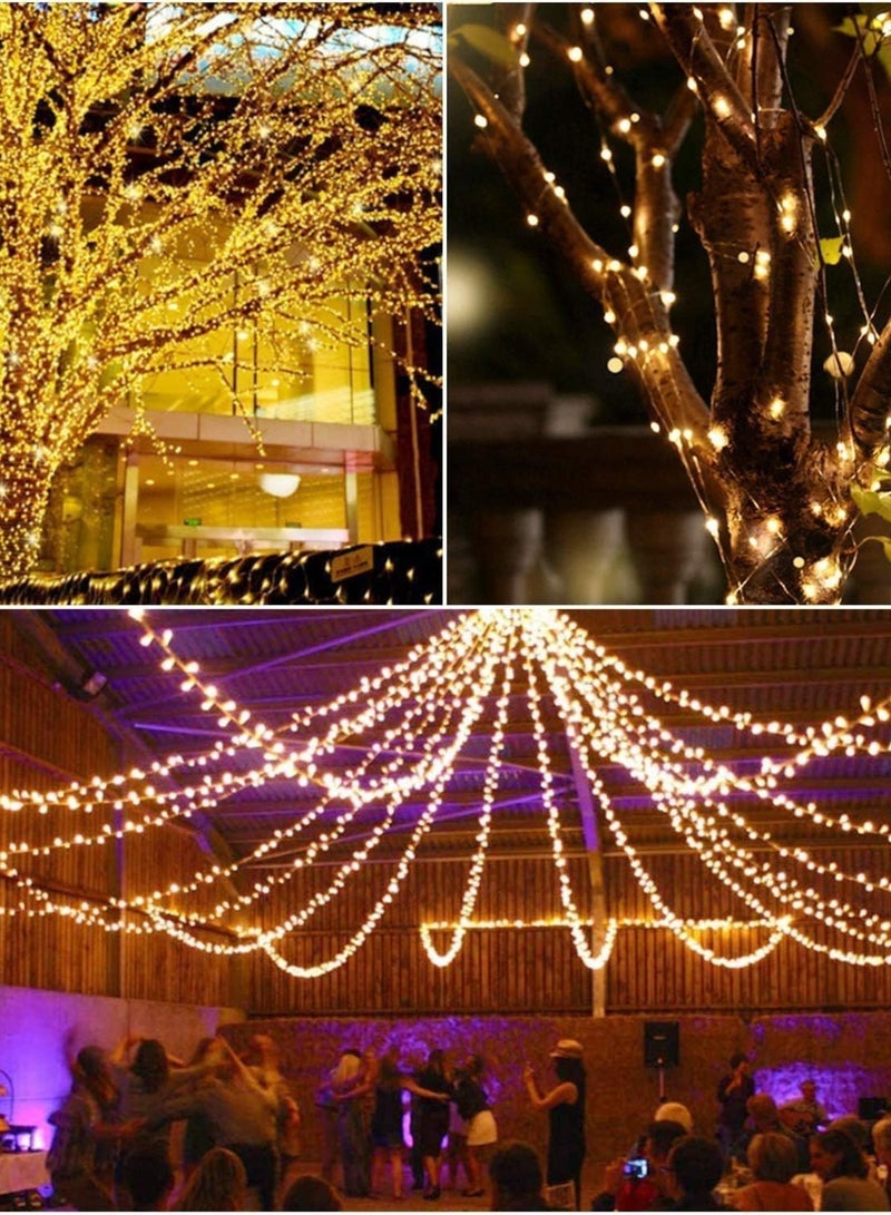 Chase Up Solar String Lights Outdoor, 200 LED Fairy Lights Solar Powered with 8 Modes Waterproof Decorative Copper Wire Lights for Patio Garden Yard Trees Christmas Wedding Party, Warm White - Image 2