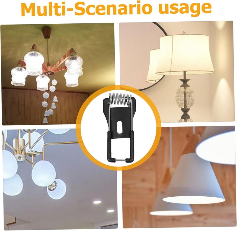 Uonlytech 20 قطعة من مشابك الزنبرك لتثبيت الإضاءة السفلية، متوافقة مع أضواء السقف LED وأضواء اللوحات، تركيب سريع ودعم موثوق للإضاءة - Image 4